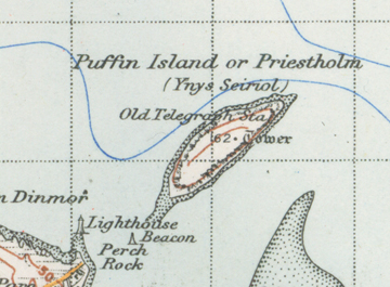 island puffin anglesey map 1947